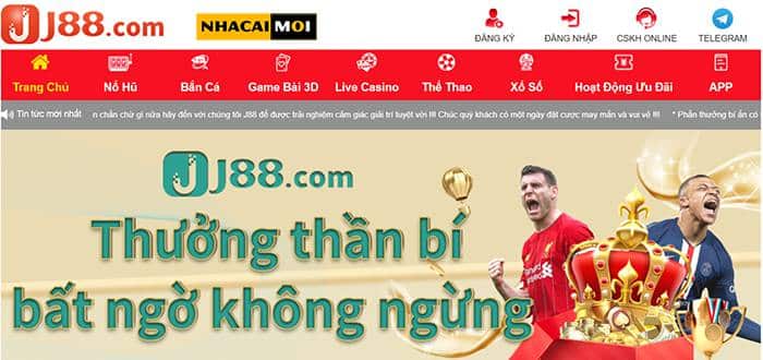 J88 tặng 88k Freebet Nạp 200K tặng 158K cực HOT
